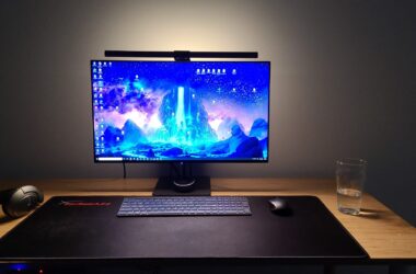 computer desk with light