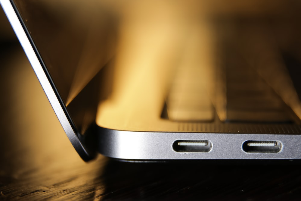 a close up of a laptop on a table