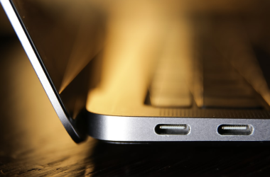 a close up of a laptop on a table