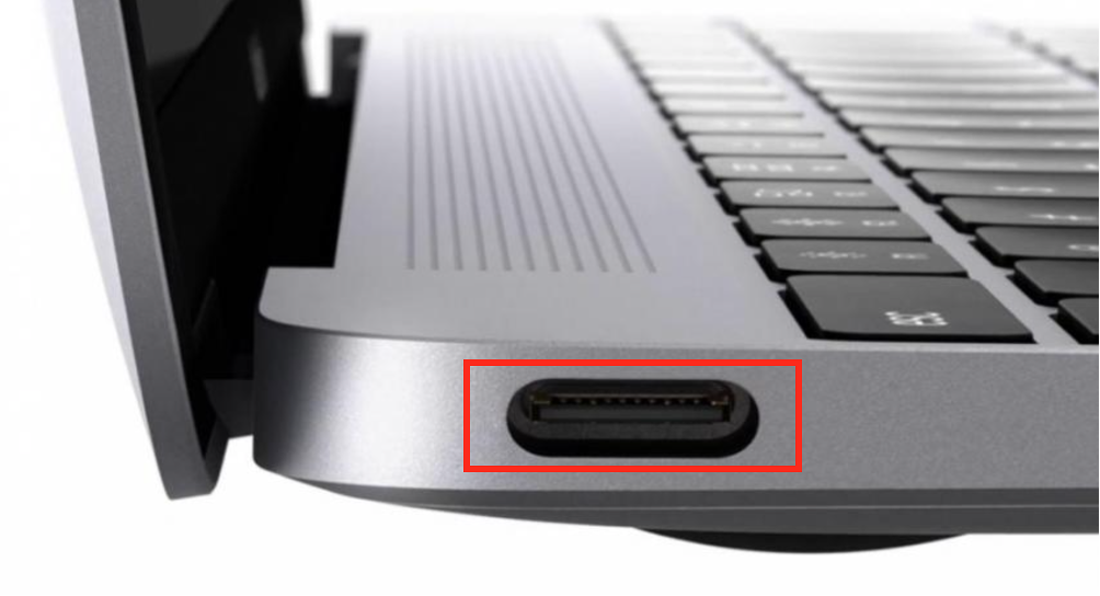 usb-c port on a laptop