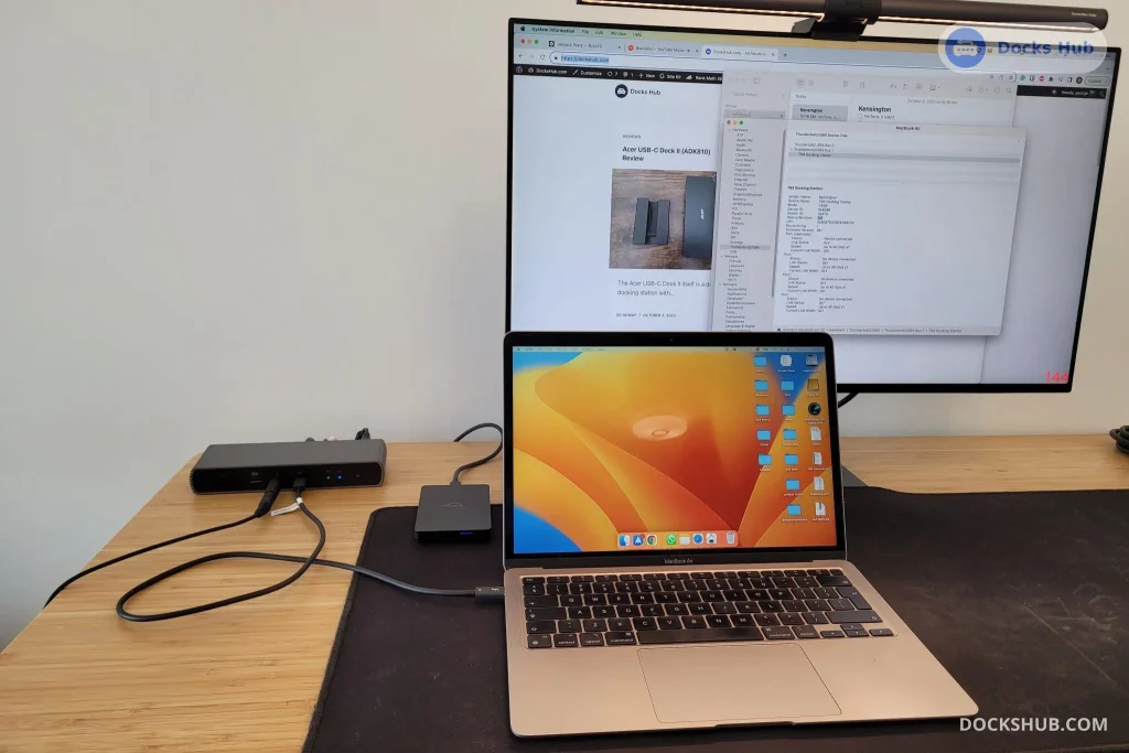 Kensington SD5700T Connected to Macbook Air M1