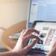 person using a tablet