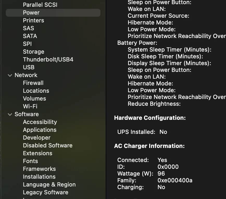 power delivery of dell tb5 dock on mac air 96w