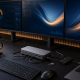 Illustrative multi-monitor workstation with a generic Thunderbolt docking hub