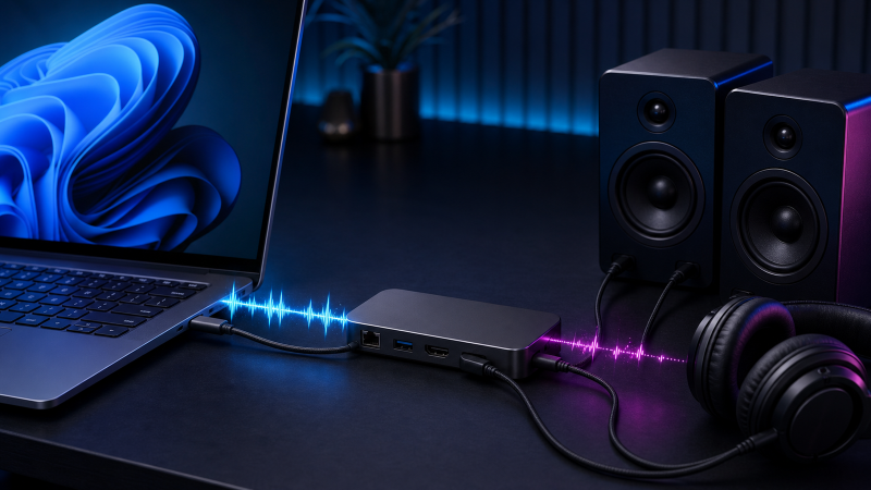 USB-C Dock Audio Crackling in Windows 11