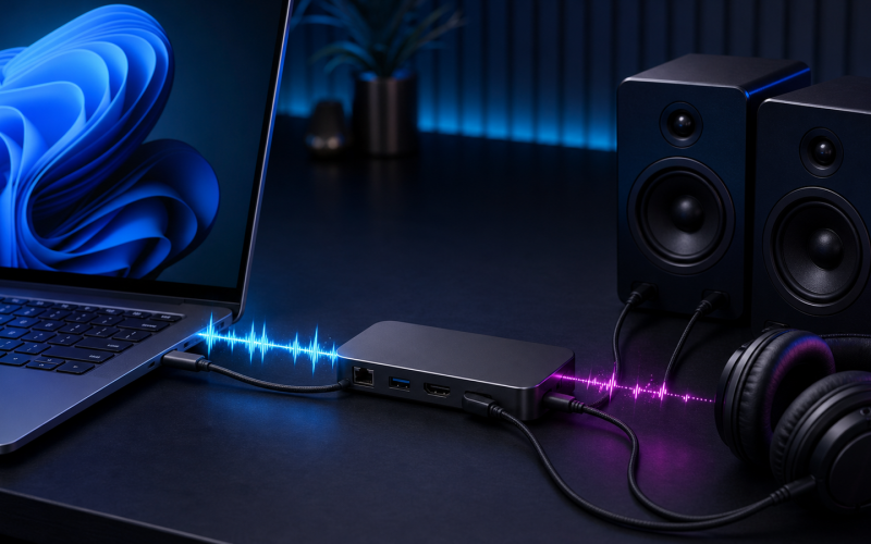 USB-C Dock Audio Crackling in Windows 11