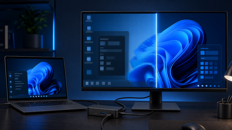 USB-C Dock Display Resolution Stuck Low in Windows 11