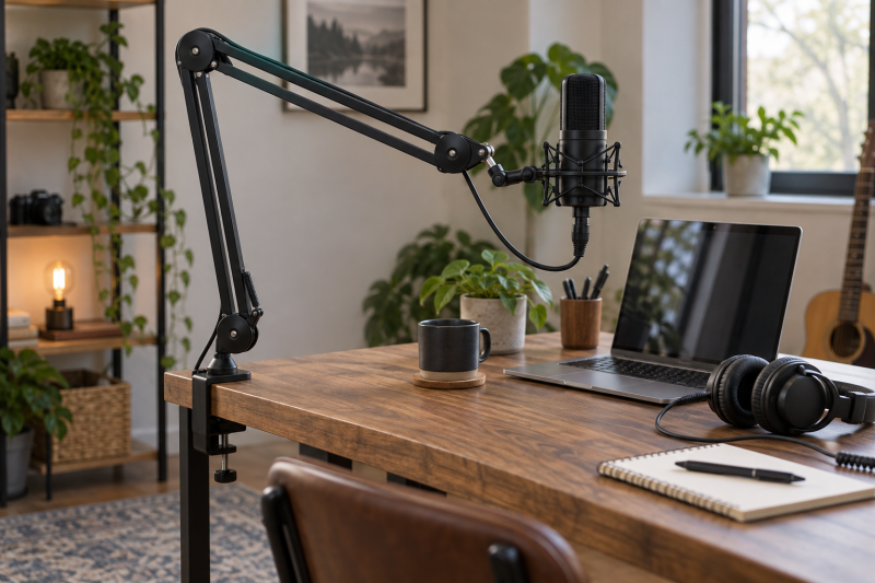 Best Desktop Microphone Boom Arms for a Recording Desk