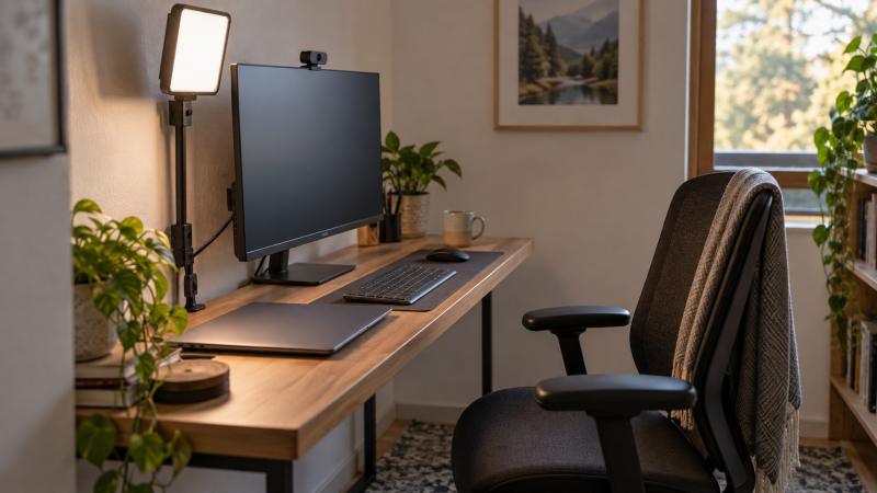 Best Flat LED Key Lights for a Shallow Webcam Desk