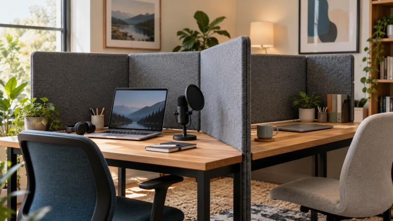 Best Acoustic Desk Privacy and Sound-Absorbing Dividers for Home Studios
