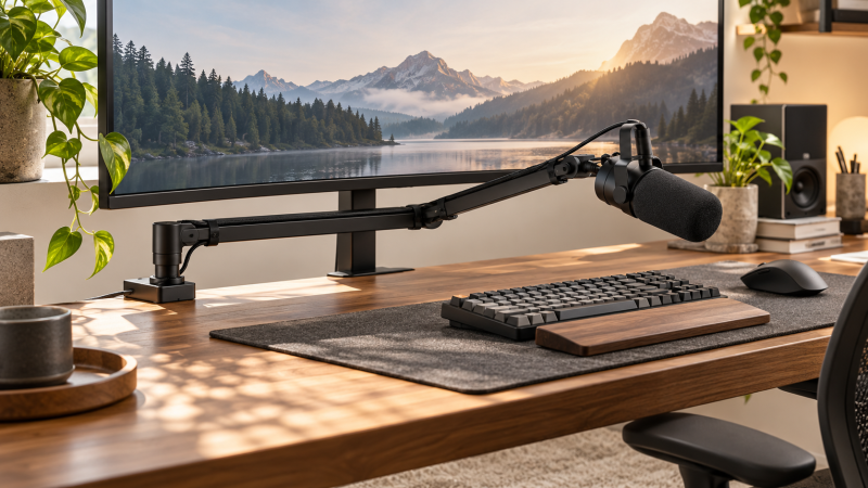 Best Low-Profile Microphone Boom Arms for Creator Desks