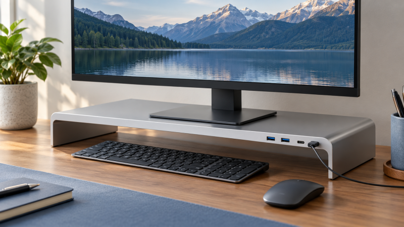 Best Monitor Riser Desk Stands with Built-In USB Hubs