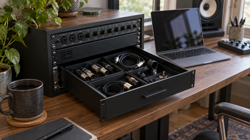 Best Rack Drawers for Studio Adapters and Mic Accessories