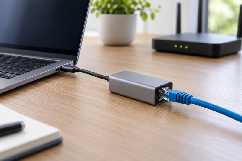 USB-C to Gigabit Ethernet Adapters for Laptops Without an RJ45 Port