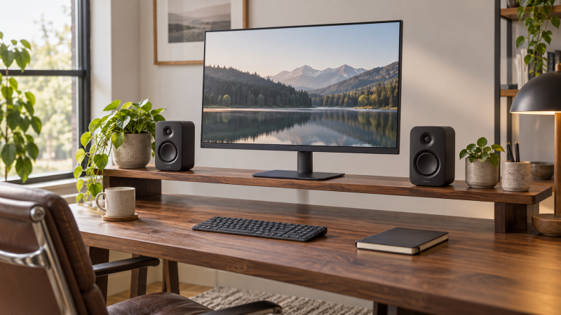 Desk Shelves for Screens and Small Speakers: Our Picks