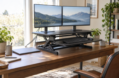 Standing Desk Converters for Dual-Monitor Laptop Workstations