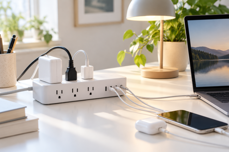 Top Desktop Power Strips with AC Outlets and 100W+ USB-C Charging