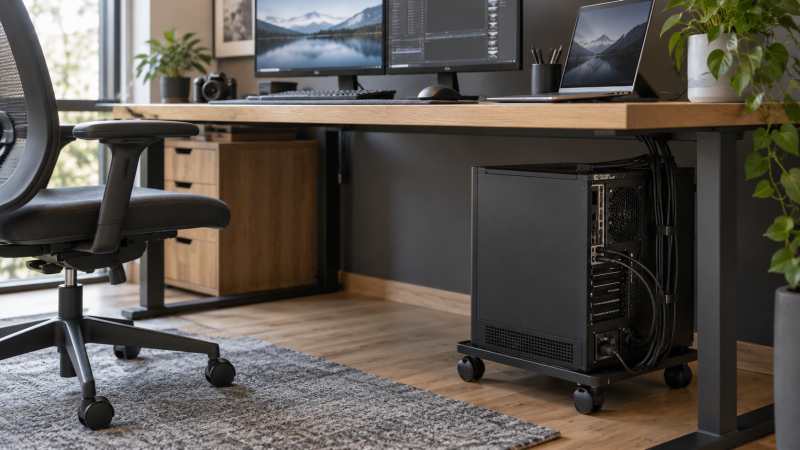 Top Rolling Computer Tower Stands for Desk Floors