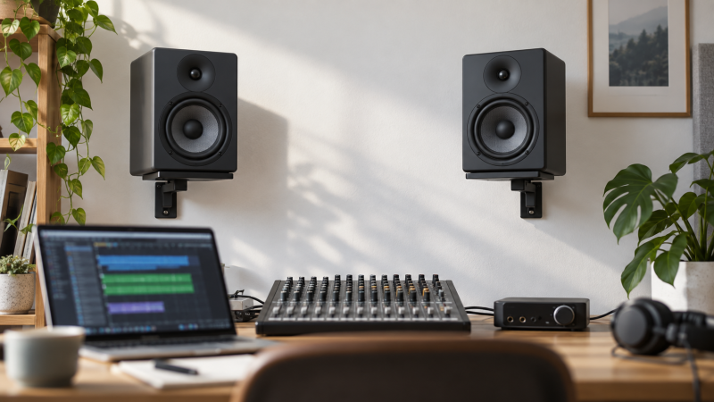 Top Studio Monitor Wall Mounts for Small Mixing Desks